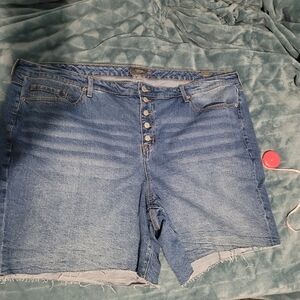 Torrid Blue Jean Shorts with Button Fly